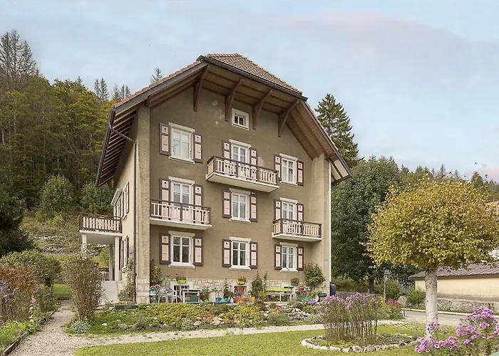 Le Bananier Sur Le Avec Terrasse Et Parking Privé Appartamento Le Chenit